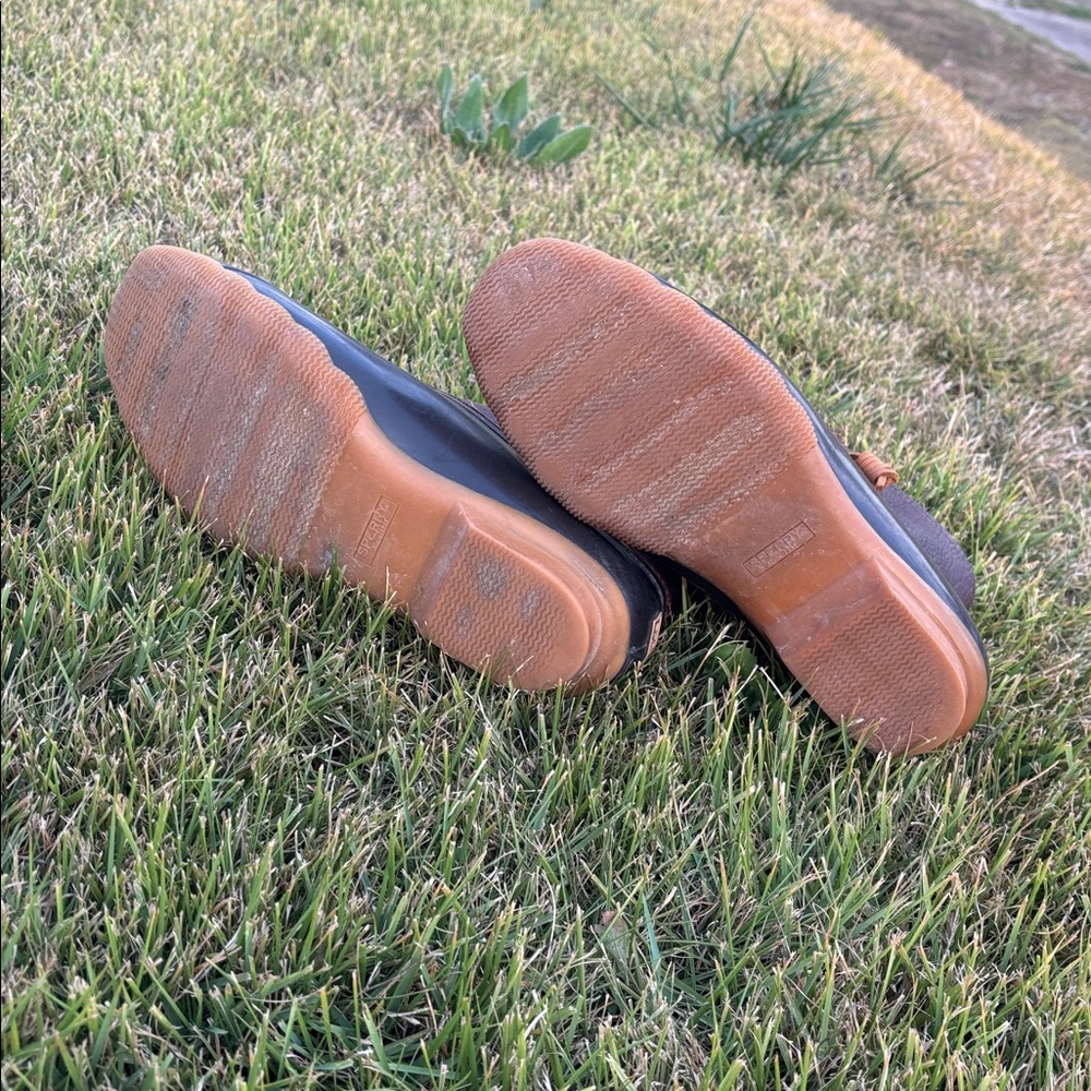 Sperry  Women’s  Black and Brown Rain Boots - Picture 5 of 6